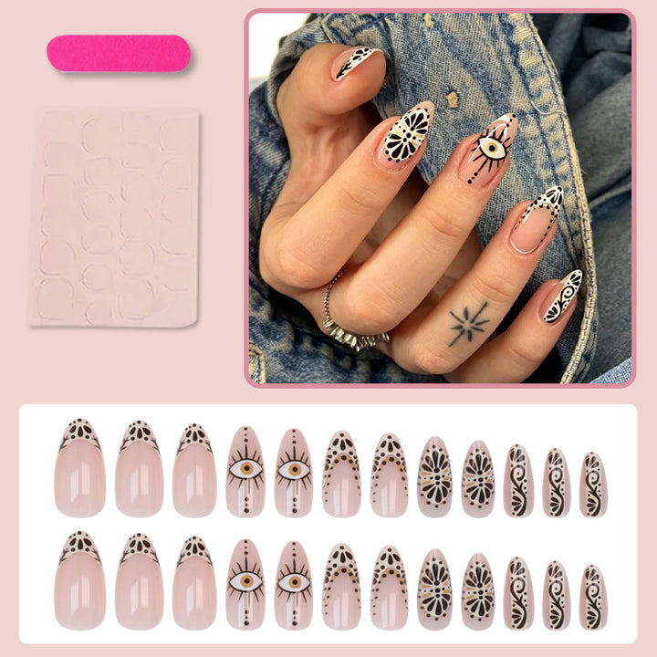 Acrylic nail set with creative and stylish decorations Stornfield