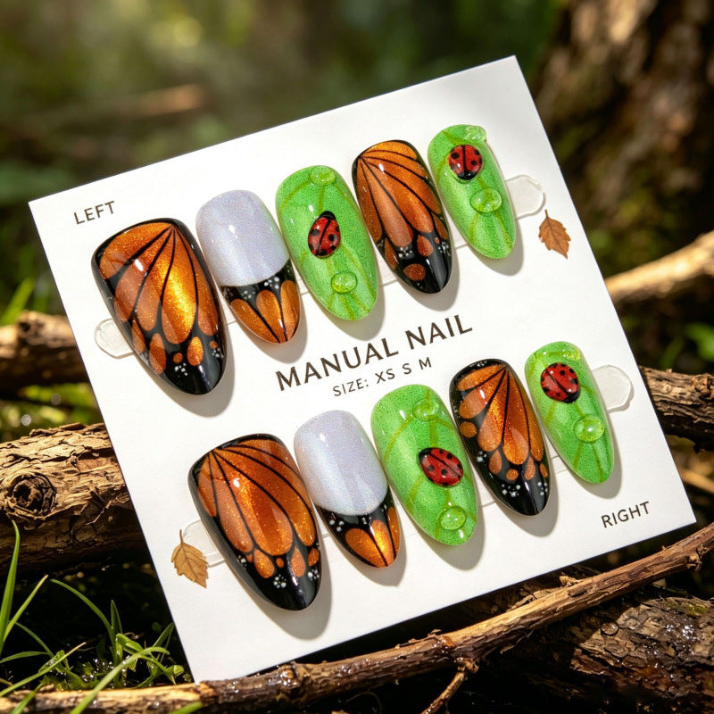 Manual Artistic Press-On Nail Set