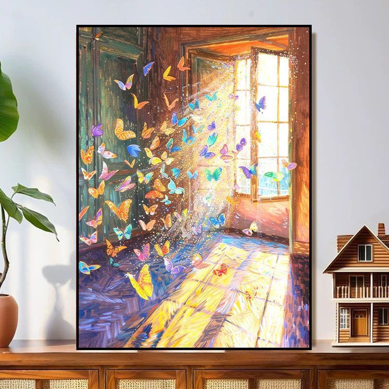 Butterfly-Inspired Dreamy Canvas Art Stornfield