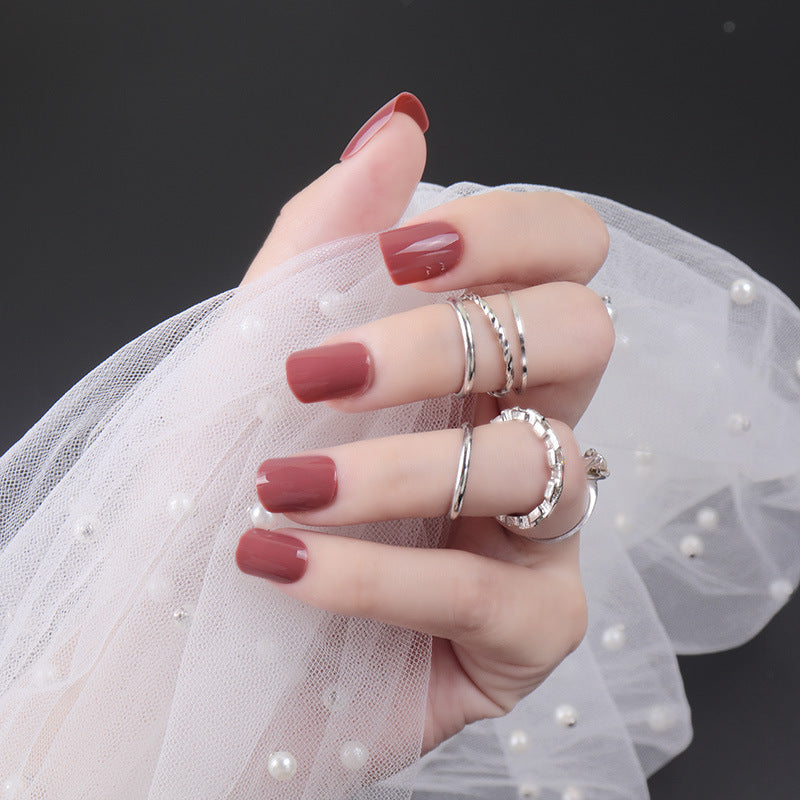 High-Gloss Square Press-On Nails Stornfield