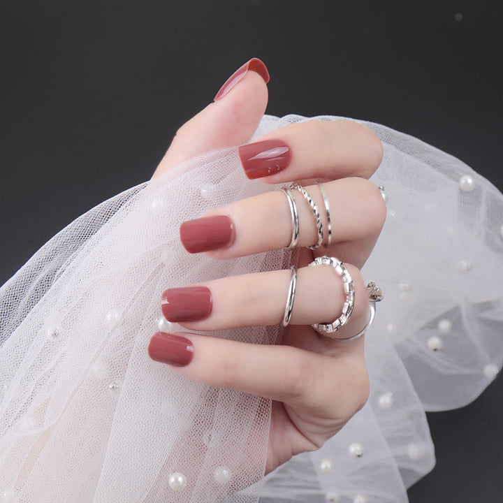 High-Gloss Square Press-On Nails Stornfield