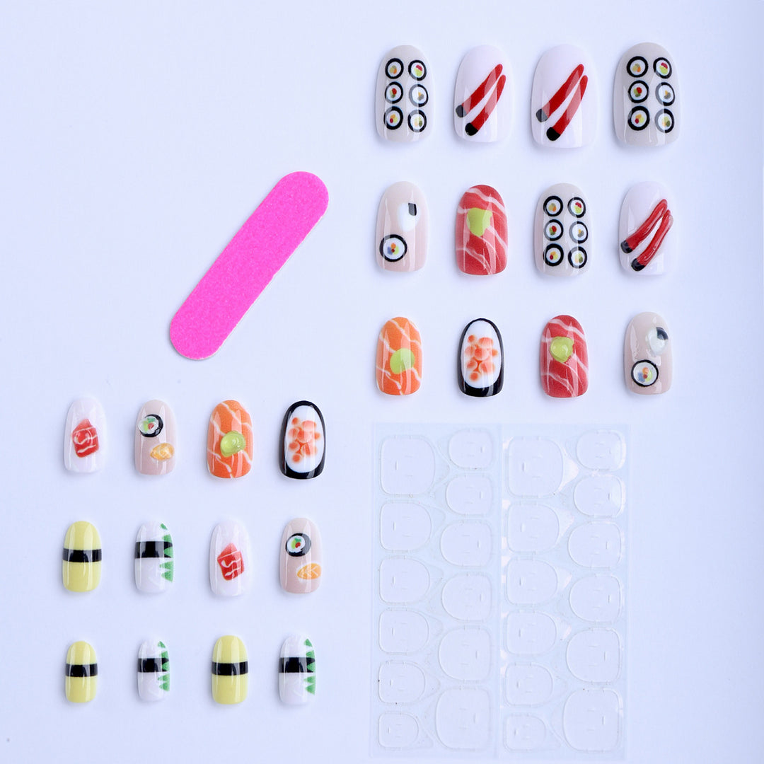 Artful Nail Art in Sushi Design Stornfield