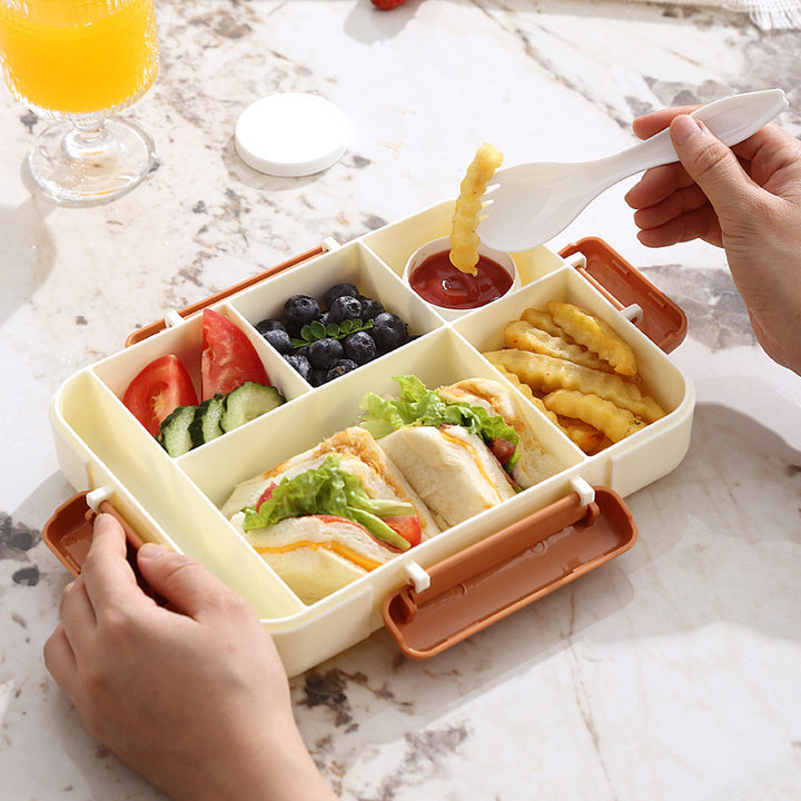 Playful Animal-Themed Lunch Box with Secure Closure