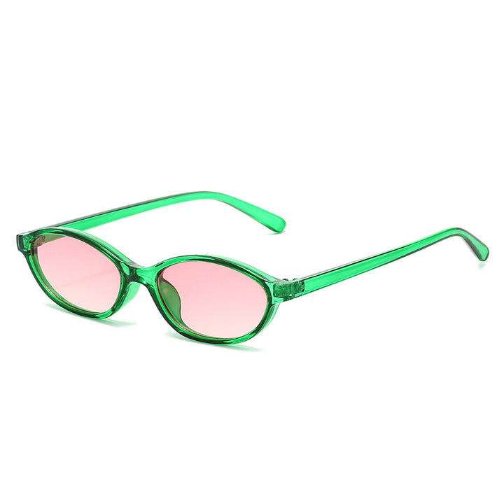 Retro-Inspired Slim Oval Sunglasses Stornfield