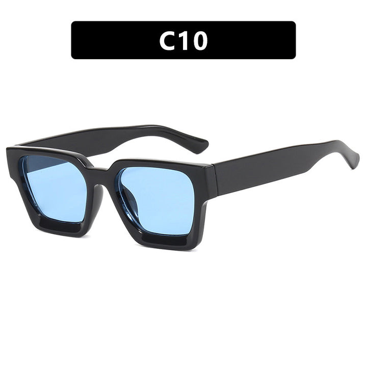 Ladies fashionable square sunglasses with yellow lenses Stornfield