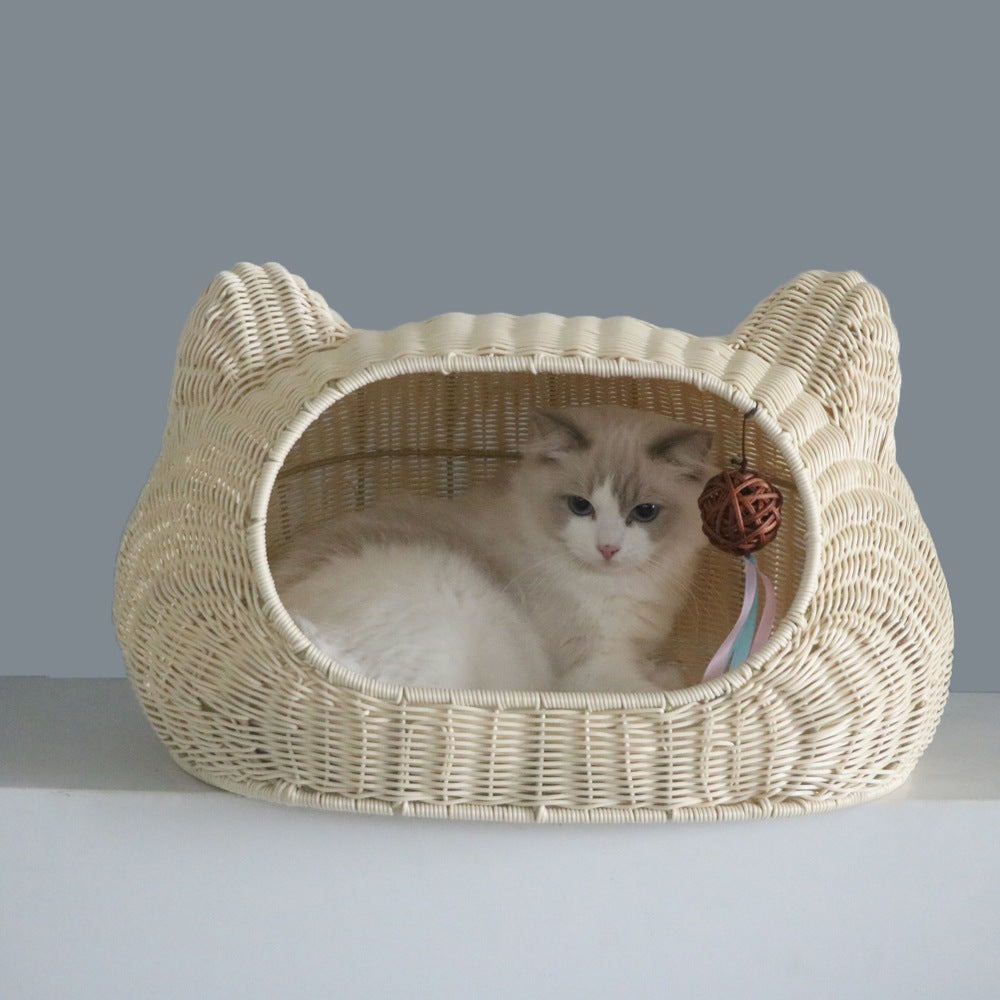 Cozy cat basket with ear design Stornfield