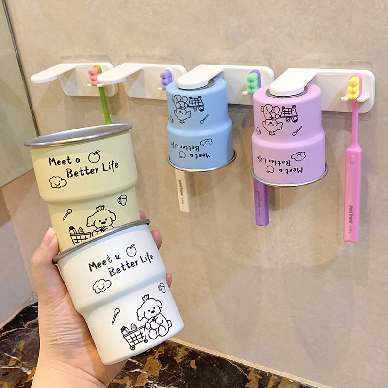 Wall-mounted toothbrush holder with cute animal design Stornfield