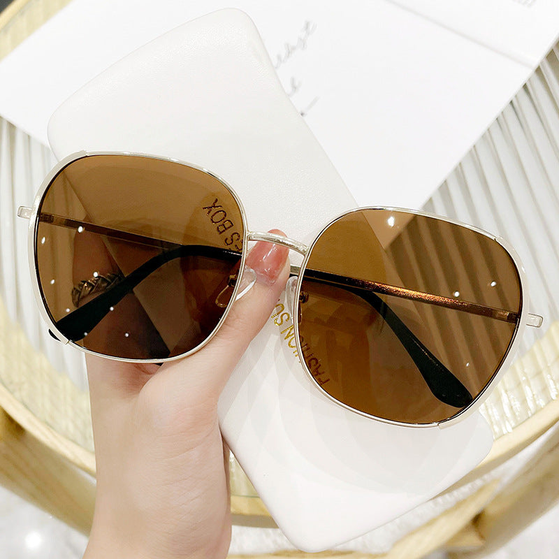 Women's large square sunglasses with high-quality metal frame Stornfield