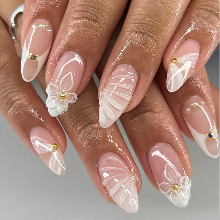 Acrylic nail set with luxurious and stylish decorations Stornfield
