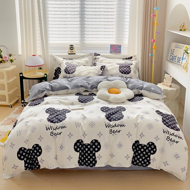 Comforting Bunny Print Bedding Set