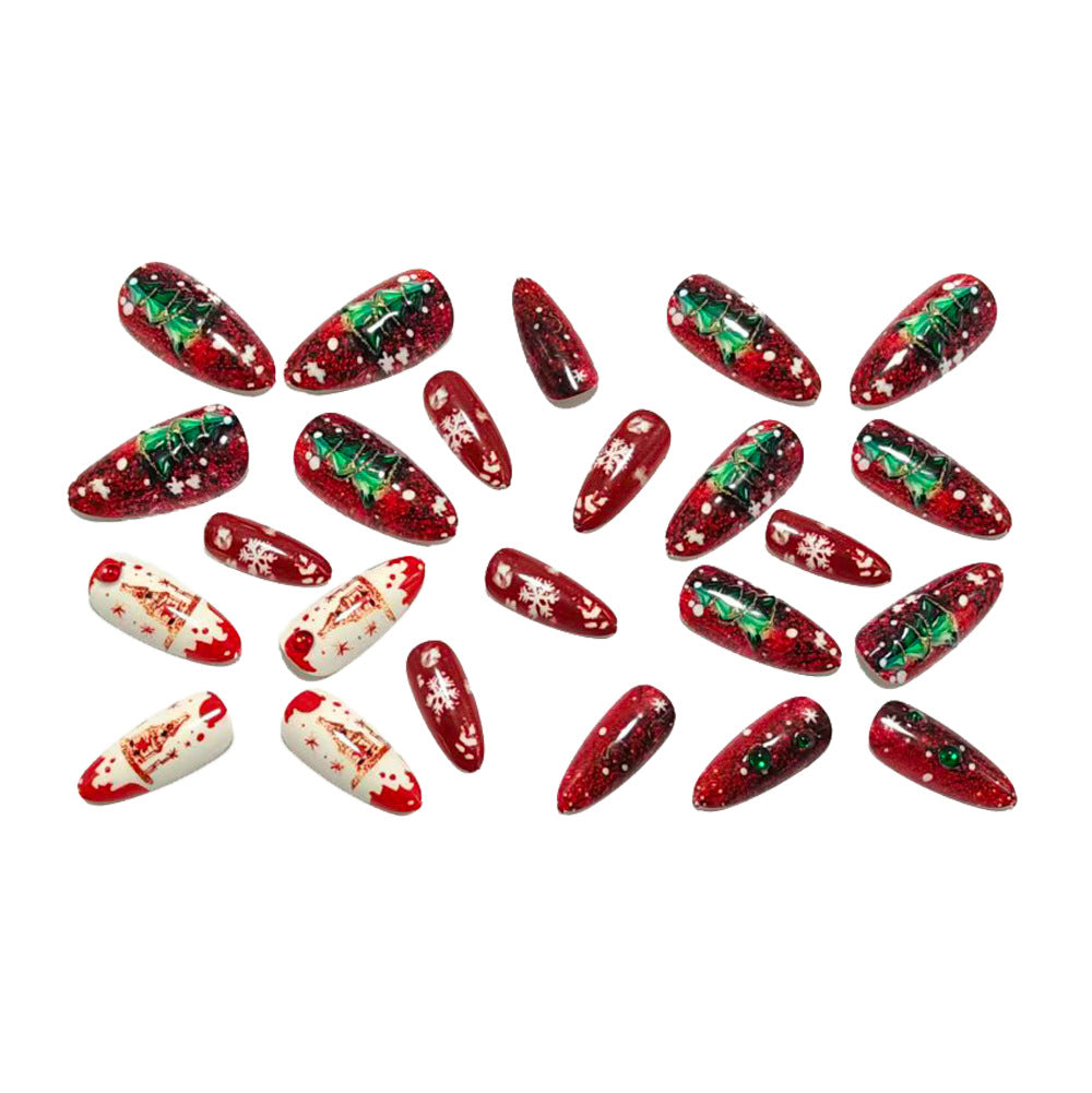 Festive artificial nails with winter motif Stornfield