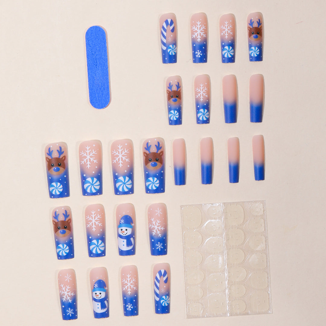 Festive Winter-Themed 3D Nail Art Extensions Stornfield