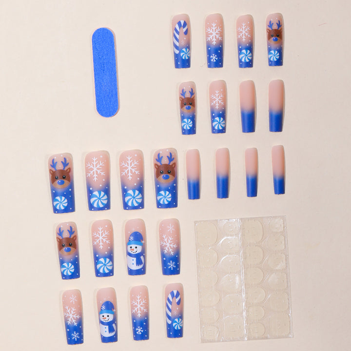 Festive Winter-Themed 3D Nail Art Extensions Stornfield