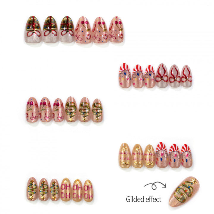 Festive Themed Press-On Nails Set