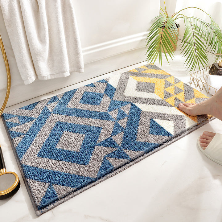 Decorative Bath Mat with Inspirational Text