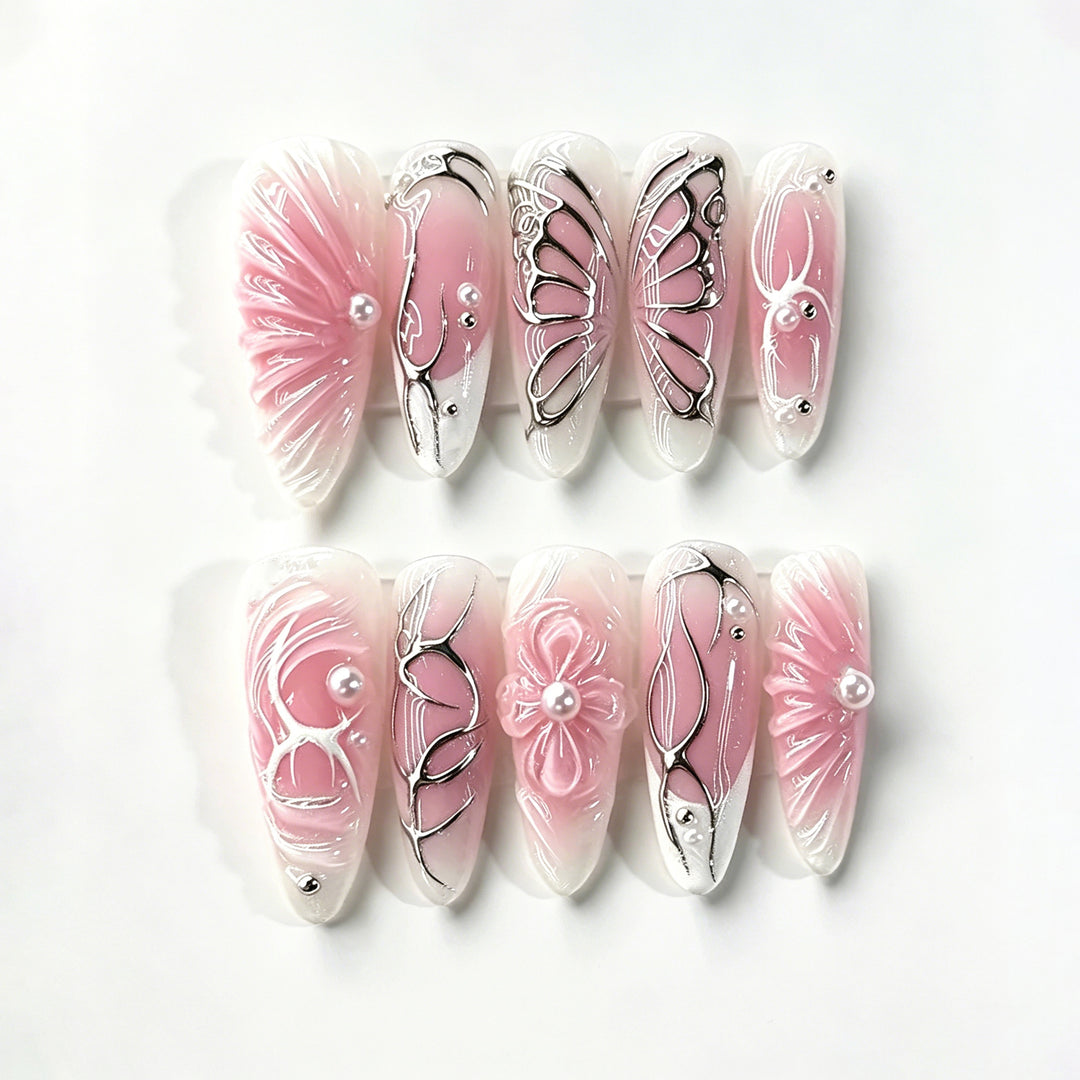 Artistic Sculpted Press-On Nail Set Stornfield
