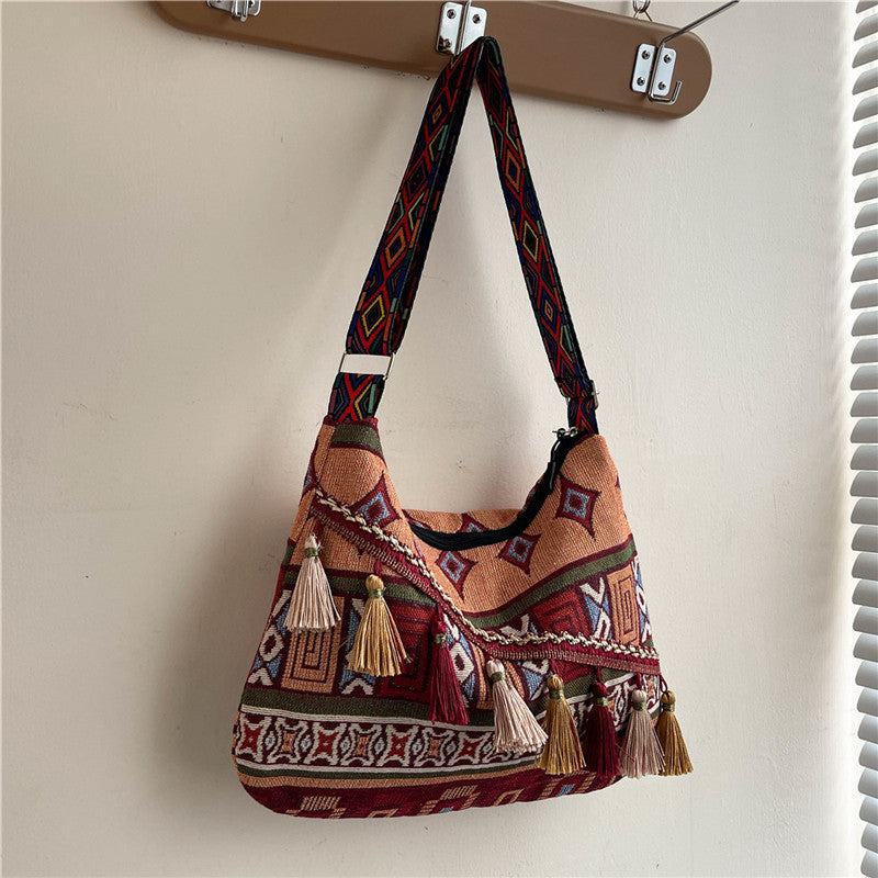 Bohemian-Inspired Handcrafted Hobo Bag