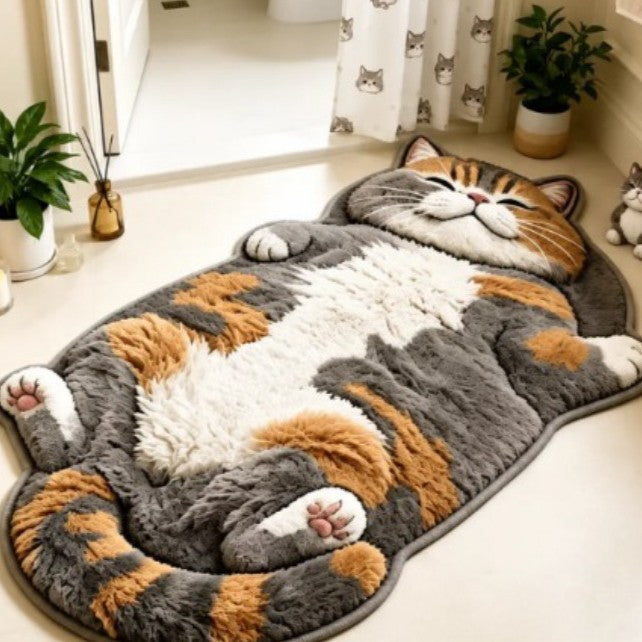 Cute Cat-Shaped Bath Mat