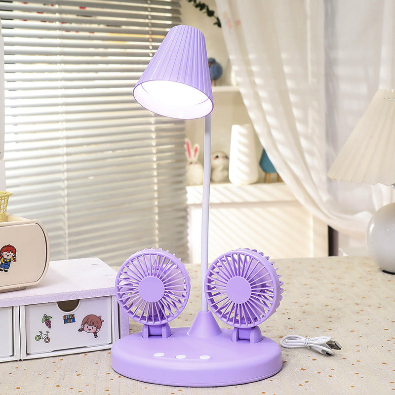 Women's multifunctional desk lamp with two integrated fans Stornfield