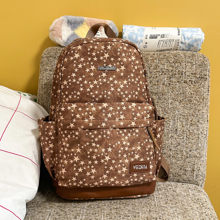 Stylish Star-Printed Casual Backpack Stornfield