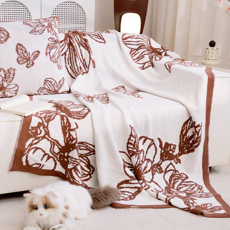 Women's Decorative Throw Blanket with Floral Design Stornfield