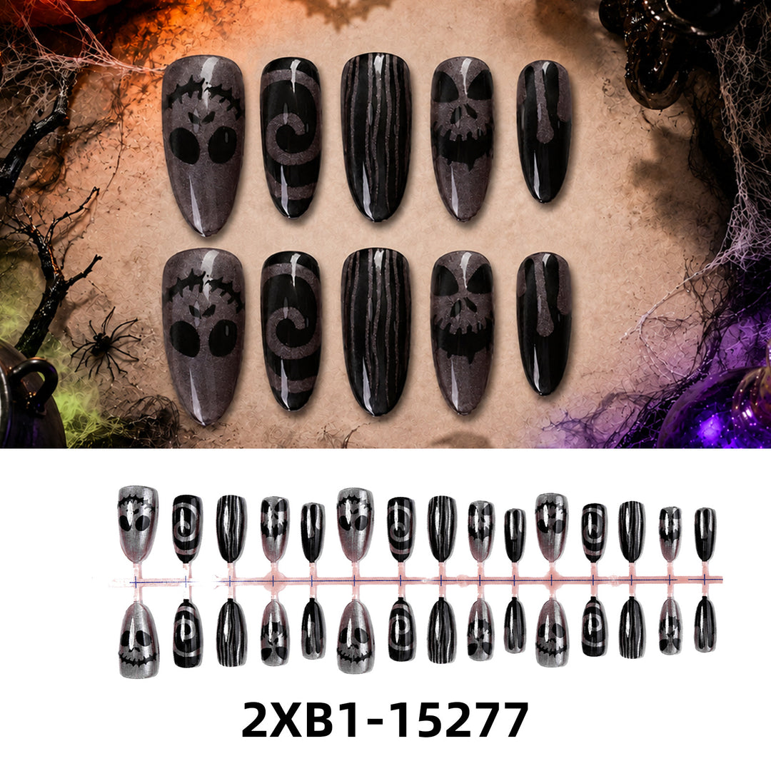 Acrylic nail set with creative Halloween motifs Stornfield