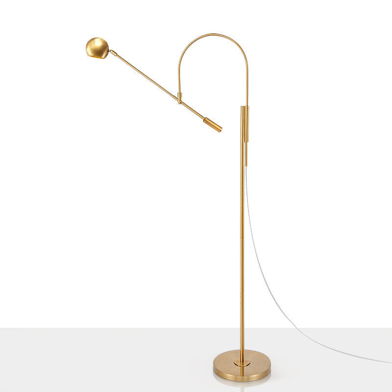 Minimalist Adjustable Floor Lamp with Gold Finish