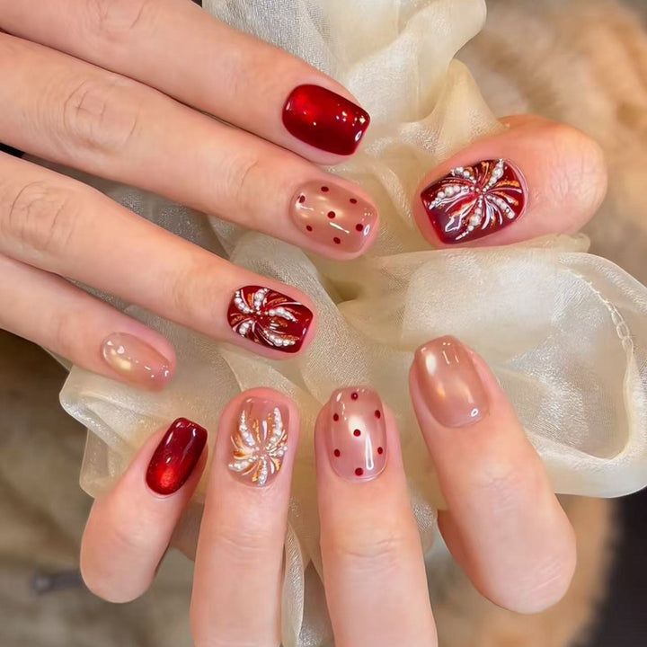 Artistic Ocean-Inspired Press-On Nail Design Stornfield