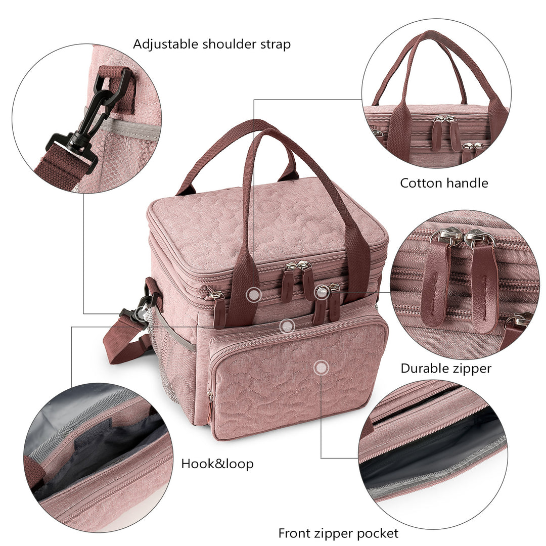 Cooler bag with insulated compartments and reinforced carrying system Stornfield