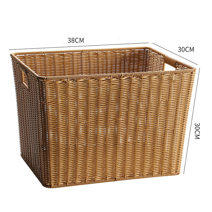 Rectangular Woven Storage Bin with Ergonomic Handles Stornfield