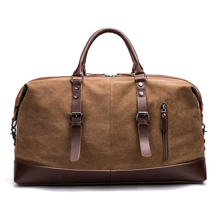 Spacious Travel Bag Made of Sturdy Canvas and Leather Stornfield
