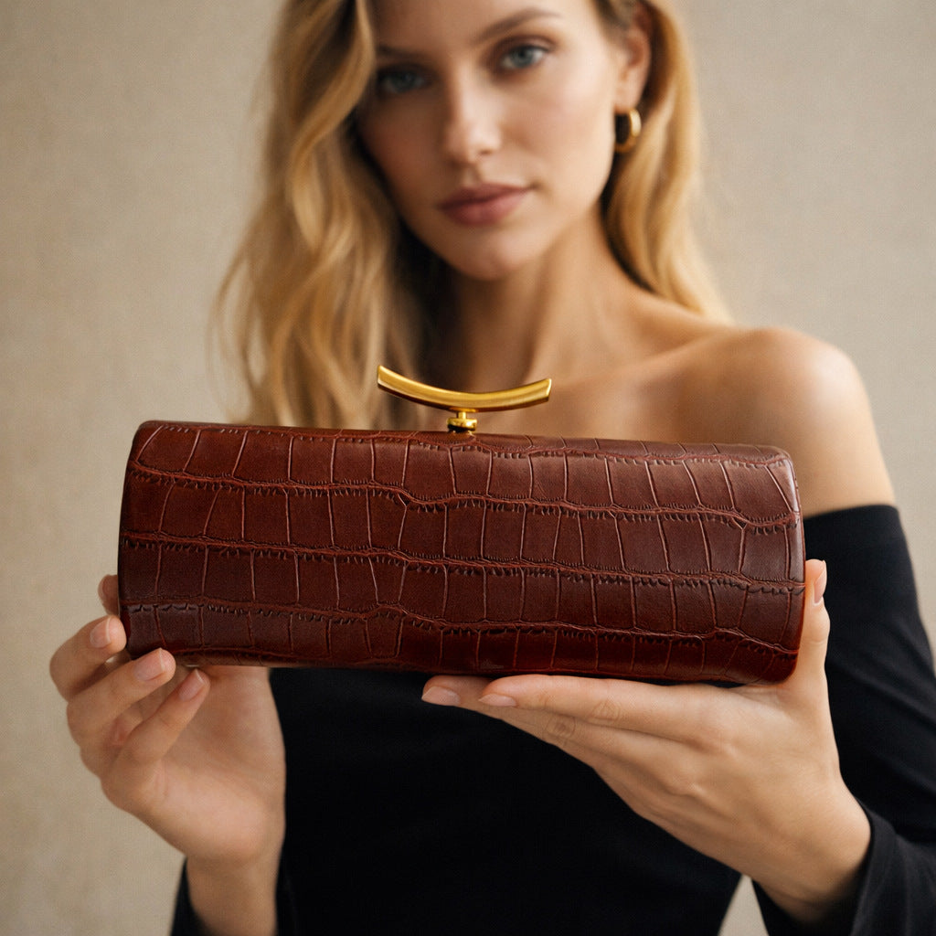 Crocodile Patterned Clutch