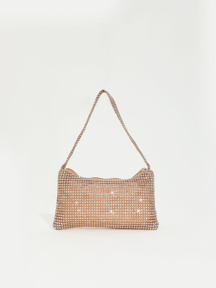 Elegant Rhinestone-Embellished Handbag