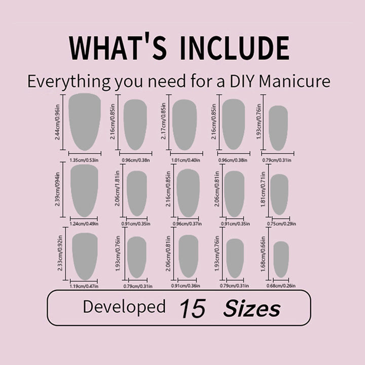 Artificial nails with trendy star and dot designs Stornfield