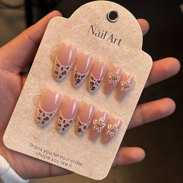 Artistic Floral-Embossed Press-On Nails Stornfield