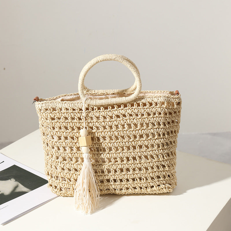 Handbag Made of Crocheted Natural Material Stornfield