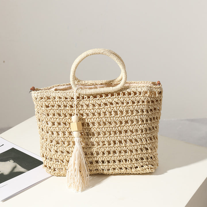 Handbag Made of Crocheted Natural Material Stornfield