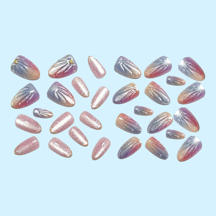Artificial nails with glitter accents and elegant decorations Stornfield