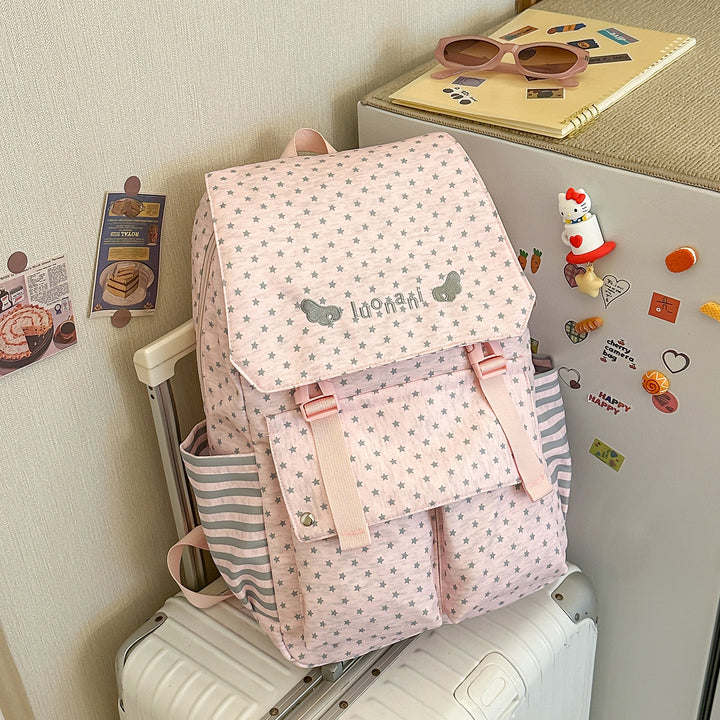 Charming Star-Embellished Casual Backpack Stornfield
