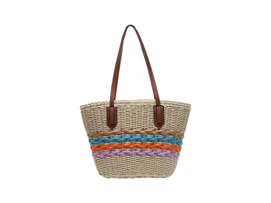 Shoulder bag made of braided material with colorful detail Stornfield