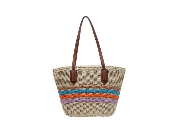 Shoulder bag made of braided material with colorful detail Stornfield
