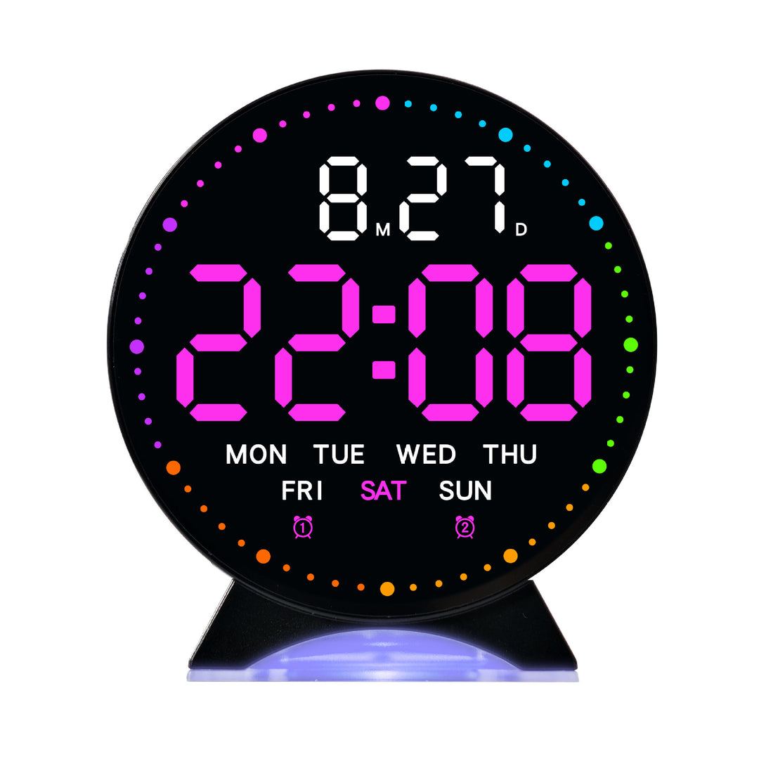 Digital alarm clock with large LED display and multifunctional display Stornfield