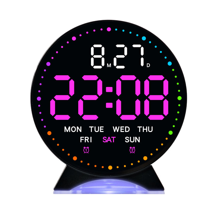 Digital alarm clock with large LED display and multifunctional display Stornfield