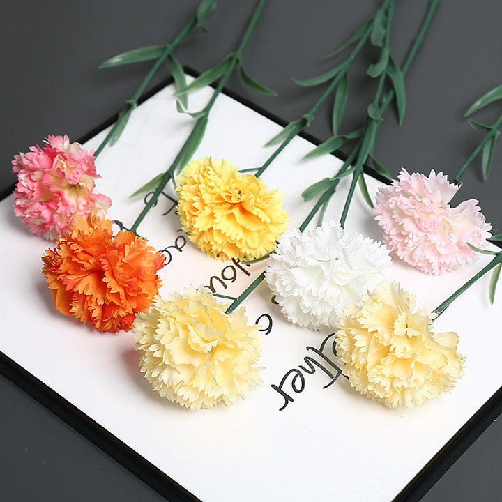 Realistic Silk Carnation Stem