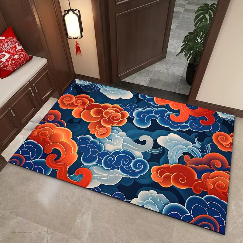 Elegant Cloud Motif Area Mat Stornfield