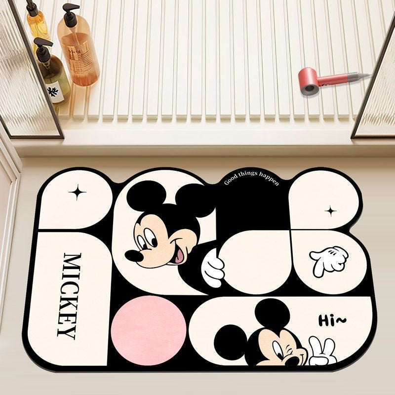 Mickey Mouse Themed Plush Bath Mat