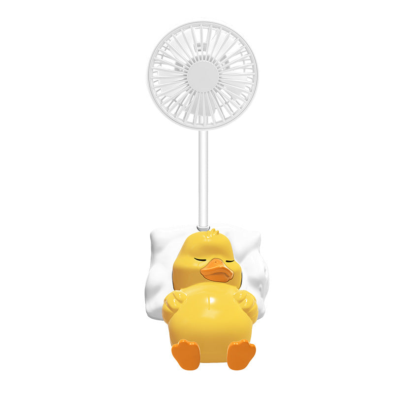 Unisex Portable Hand Fan in a Charming Duck Design Stornfield