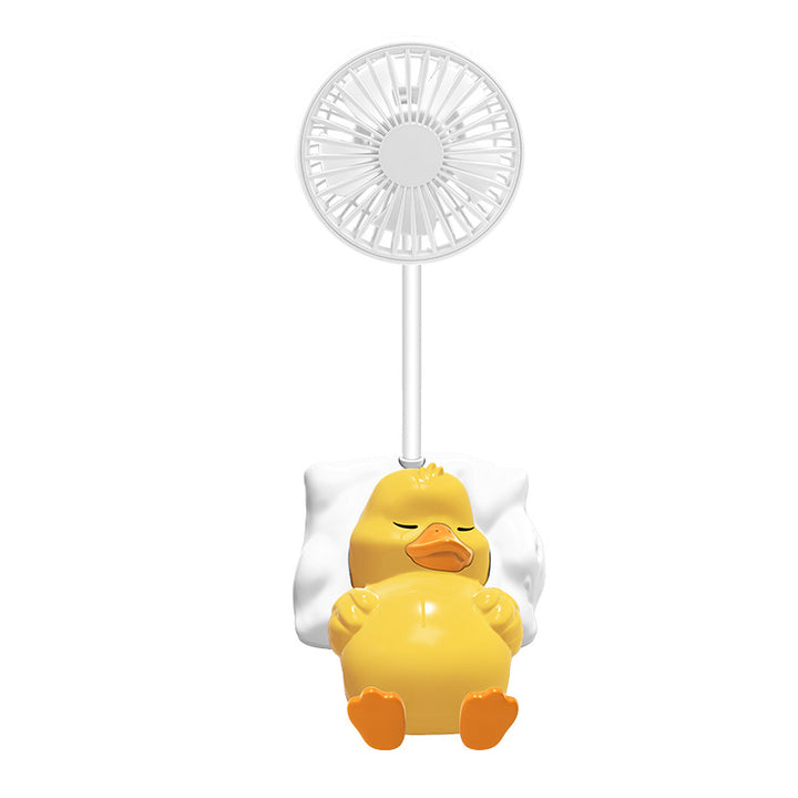 Unisex Portable Hand Fan in a Charming Duck Design Stornfield