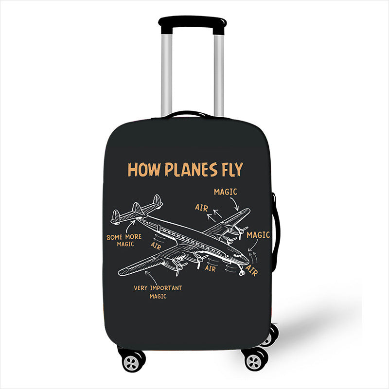 Men's hard-shell suitcase with exclusive airplane design Stornfield