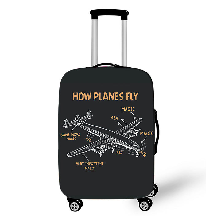 Men's hard-shell suitcase with exclusive airplane design Stornfield